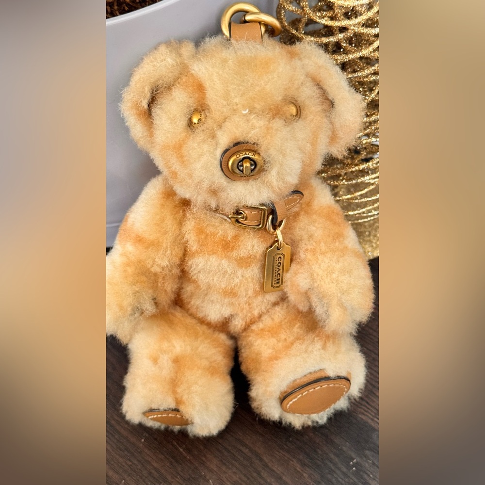 Coach Teddy Bear Bag Charm / Keychain ✨🐻